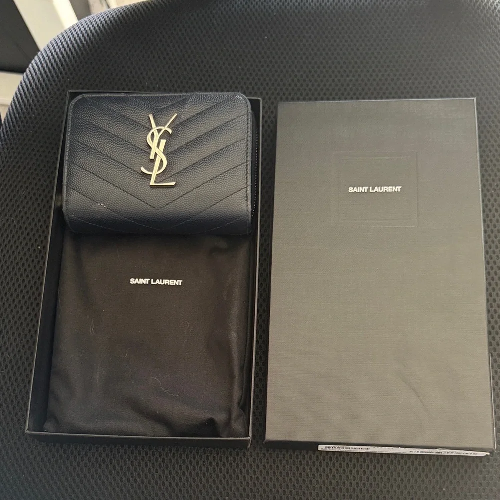 Saint Laurent Midnight Blue Leather Wallet - Picture 3 of 3